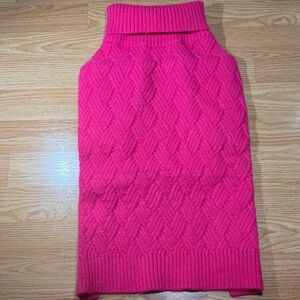 NWOT Dog Pink Cable Knit Turtleneck Sweater